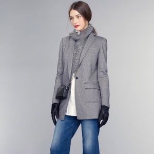 Banana Republic Wool Blend Gray Knit Blazer